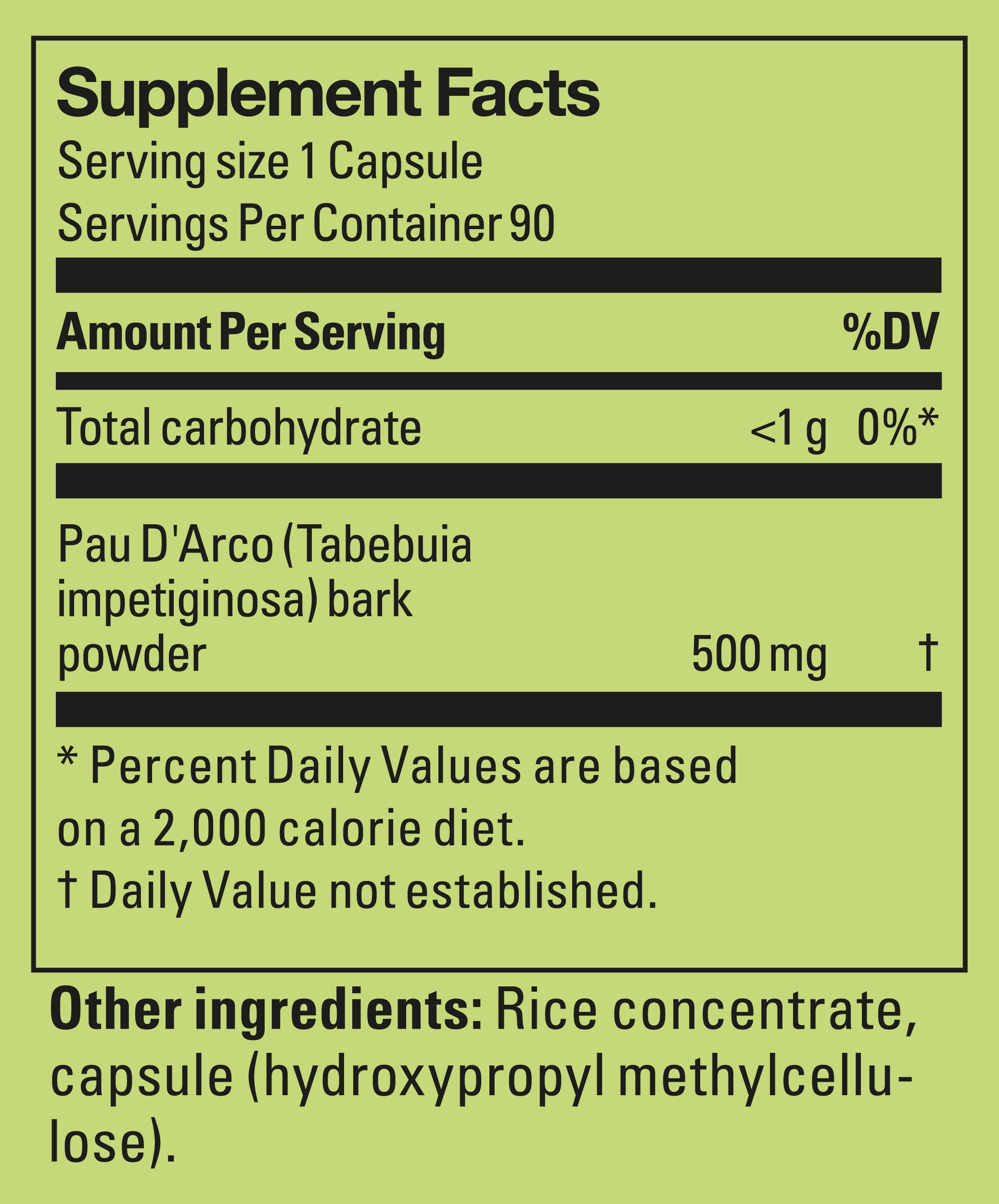 Supplement Label